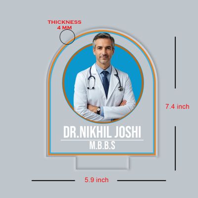 Personalized Doctor LED Night Lamp with Multicolored Light Thankyou Gift for Doctor Appreciation Gift for Doctor Clinic & Hospital Decor Light (Doctor Lamp)